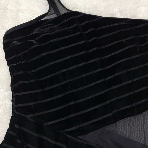 Kenneth Cole Black Sultry Velvet One Shoulder Swimsuit Medium One-piece Bathing - Picture 7 of 15